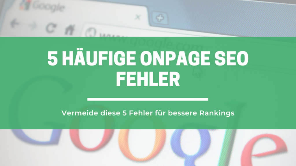 onpage seo fehler